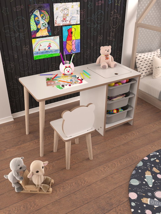 Hanah Home Soho Escritorio de Estudio Blanco y Gris Hanah Home Soho Escritorio de Estudio Blanco y Gris